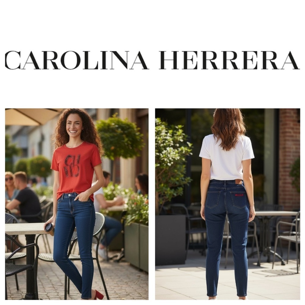 Carolina Herrera Blue Denim Skinny Women Jeans 24 XS